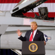 President Donald Trump, seen here explaining the plot of the 1993 film “Rising Sun” to a bunch of divorced car dealers.
